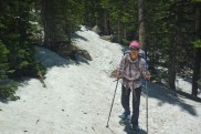 I was wearing shorts, for the record. This was the trail getting super close to Thunder Lake.